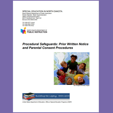 Procedural Safeguards: Prior Written Notice and Parental Consent Procedures