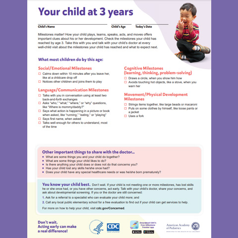 Your Child at 3 Years (Checklist)