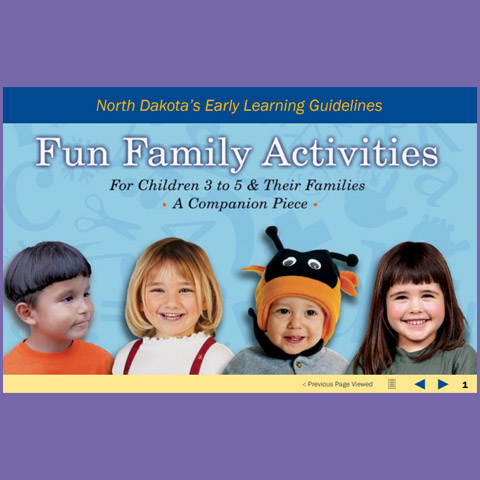 Fun Family Activities For Children 3-5 & Their Families (North Dakota's Early Learning Guidelines Companion Piece)