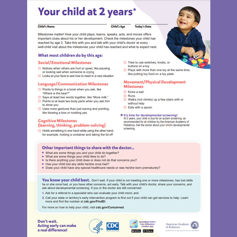 Resource: Your Child at 2 Years (Checklist)